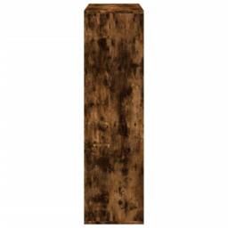 Berkfield Home Room Divider Bookcase Smoked Oak 69.5x29x103.5 cm Engineered Wood in Brown - thumbnail 6