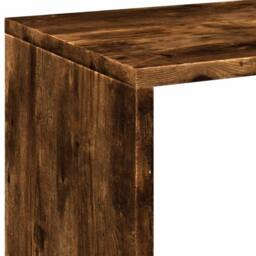 Berkfield Home Room Divider Bookcase Smoked Oak 69.5x29x103.5 cm Engineered Wood in Brown - thumbnail 9