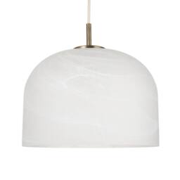 First Choice Lighting Oberon - Antique Brass Ceiling Pendant Light with Alabaster Shade in Bronze - thumbnail 6