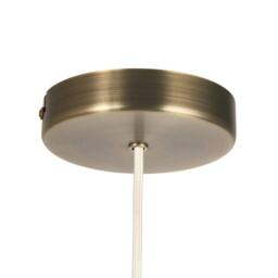 First Choice Lighting Oberon - Antique Brass Ceiling Pendant Light with Alabaster Shade in Bronze - thumbnail 3