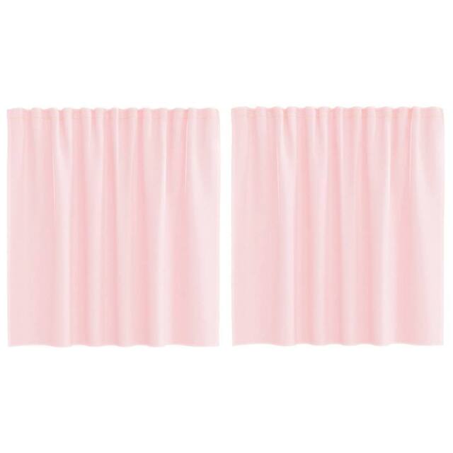 Berkfield Home Voile Curtains with Loops 2 pcs Light Pink 140x140 cm - image 1