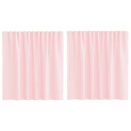 Berkfield Home Voile Curtains with Loops 2 pcs Light Pink 140x140 cm