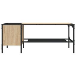 Berkfield Home Coffee Table with Rack Sonoma Oak 100x51x40 cm Engineered Wood in Brown - Size: 100 x 51 x 40 cm - thumbnail 4