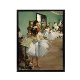 "Artery8 The Dance Class Ballet Studio Degas Black Framed Canvas Wall Art - Size: W12"" x H16""" - thumbnail 1