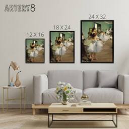 "Artery8 The Dance Class Ballet Studio Degas Black Framed Canvas Wall Art - Size: W12"" x H16""" - thumbnail 4