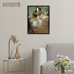 "Artery8 The Dance Class Ballet Studio Degas Black Framed Canvas Wall Art - Size: W12"" x H16""" - thumbnail 3