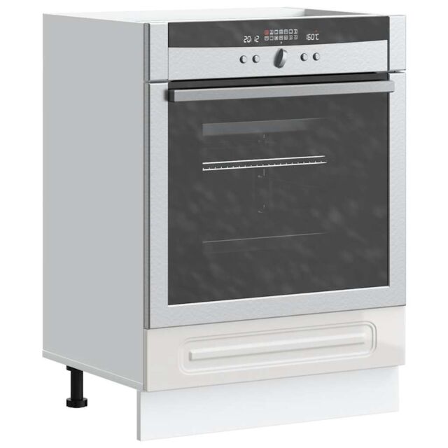 Berkfield Home Oven Cabinet Kalmar High Gloss White Engineered Wood - image 1