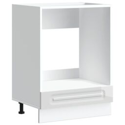 Berkfield Home Oven Cabinet Kalmar High Gloss White Engineered Wood - thumbnail 2