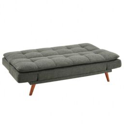Home Detail DISCONTINUED Duncan Fabric Sofa Bed With Adjustable Armrests & Wooden Legs in Light Grey - thumbnail 3