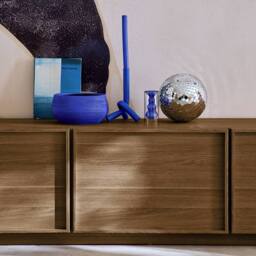 sweeek TV stand 3 doors 180cm wood decor in Dark Brown - thumbnail 9