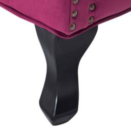 FORGEVIO Occasional Wing Chair High Back Velvet Fabric Tub Armchair in Pink - thumbnail 6