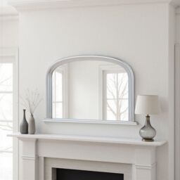 Yearn Mirrors Overmantle Arched Contemporary Mirror Silver 112(w)x77cm(h) in Metallic Silver - thumbnail 3
