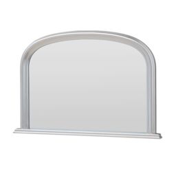 Yearn Mirrors Overmantle Arched Contemporary Mirror Silver 112(w)x77cm(h) in Metallic Silver - thumbnail 4