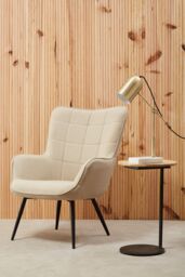 Orsina Modern Side Table, Wood Top Side Table, Metal & Wood Side Table, Contemporary Side Table for Living Room in Black - thumbnail 3