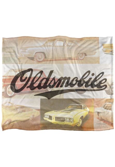 General Motors Oldsmobile Old Classics Silky Touch Super Soft Throw Blanket 152 X 127 cm in White - image 1