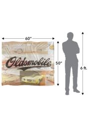 General Motors Oldsmobile Old Classics Silky Touch Super Soft Throw Blanket 152 X 127 cm in White - thumbnail 5