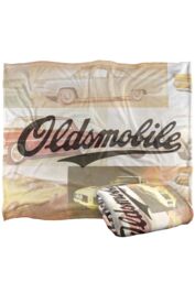 General Motors Oldsmobile Old Classics Silky Touch Super Soft Throw Blanket 152 X 127 cm in White - thumbnail 2