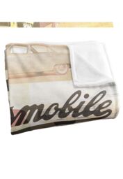 General Motors Oldsmobile Old Classics Silky Touch Super Soft Throw Blanket 152 X 127 cm in White - thumbnail 3