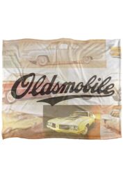 General Motors Oldsmobile Old Classics Silky Touch Super Soft Throw Blanket 152 X 127 cm in White - thumbnail 1