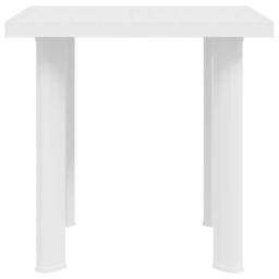 Berkfield Home Garden Table White 80x75x72 cm Plastic - Size: 80 x 75 x 72 cm - thumbnail 5