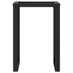 Berkfield Home Dining Table Legs O-Frame 60x40x73 cm Steel in Black - Size: 60 x 40 x 73 cm - thumbnail 4