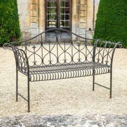 Ascalon Design Ltd Garden Bench - L147 x W49.5 x H93 cm - Rusty in Brown - thumbnail 3