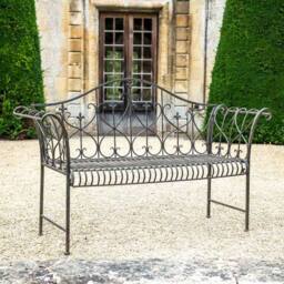 Ascalon Design Ltd Garden Bench - L147 x W49.5 x H93 cm - Rusty in Brown - thumbnail 1