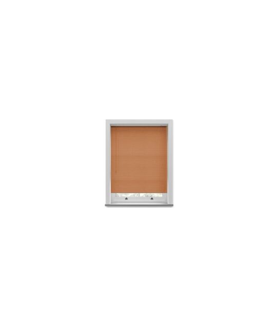 New Edge Blinds Cherry Wood Grain PVC Venetian Blind 152cm Drop (25mm Slats) in Light Brown - Size: 150 cm - image 1