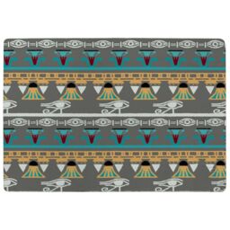 Benjamin Tate Design Tribal Art, Egyptian Vintage Ethnic Silhouettes Designer Rug in Natural - Size: Large - thumbnail 1