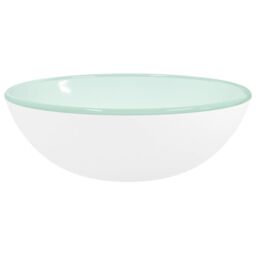 Berkfield Home Basin Tempered Glass 35x12 cm White - thumbnail 2