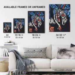 "Artery8 The Agonies of Love Ernst Ludwig Kirchner Framed Wall Art Print - Size: W12"" x H16""" - thumbnail 3