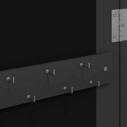 Berkfield Home Mirror Jewellery Cabinet Wall Mounted Black 37.5x10x106 cm - thumbnail 8