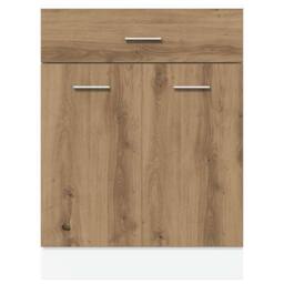 Berkfield Home Drawer Bottom Cabinet Lyon Artisan Oak 60x46x81.5 cm Engineered Wood in Brown - thumbnail 4
