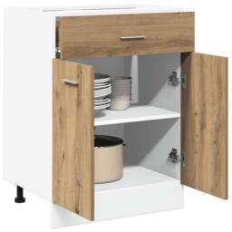 Berkfield Home Drawer Bottom Cabinet Lyon Artisan Oak 60x46x81.5 cm Engineered Wood in Brown - thumbnail 3
