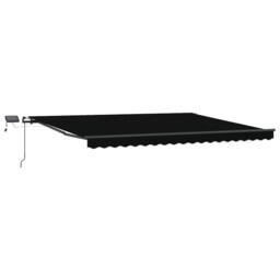 Berkfield Home Manual Retractable Awning with LED Black 400x300 cm - thumbnail 3
