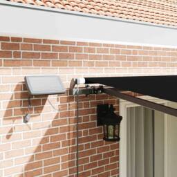 Berkfield Home Manual Retractable Awning with LED Black 400x300 cm - thumbnail 4
