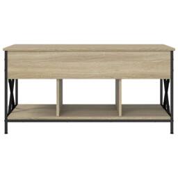 Berkfield Home Comfortable Coffee Table Sonoma Oak 100x55x50 cm Engineered Wood in Light Tan - Size: 100 x 55 x 50 cm - thumbnail 5