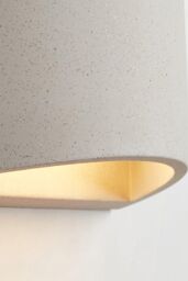 Harper Living White Concrete Art Deco Medium Plaster Indoor Wall Light - thumbnail 5