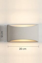Harper Living White Concrete Art Deco Medium Plaster Indoor Wall Light - thumbnail 6