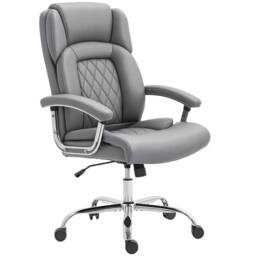STILVORA Big & Tall Office Chair with Spring Cushion, Grey - thumbnail 5