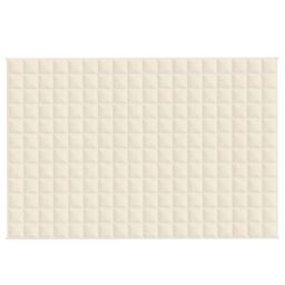 Berkfield Home Weighted Blanket Light Cream 122x183 cm 9 kg Fabric - thumbnail 3