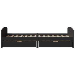Berkfield Home Beautiful Day Bed with 2 Drawers without Mattress IRUN Black 90x200 cm - thumbnail 5