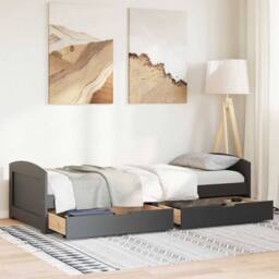 Berkfield Home Beautiful Day Bed with 2 Drawers without Mattress IRUN Black 90x200 cm - thumbnail 1