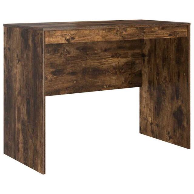 Berkfield Home Writing Desk Smoked Oak Particle board 100 x 50 x 76 cm Durable in Brown - image 1
