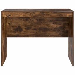 Berkfield Home Writing Desk Smoked Oak Particle board 100 x 50 x 76 cm Durable in Brown - thumbnail 5