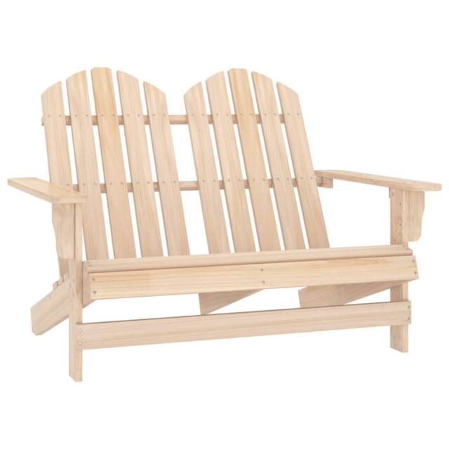 Berkfield Home 2-Seater Garden Adirondack Chair Solid Fir Wood in Brown - image 1