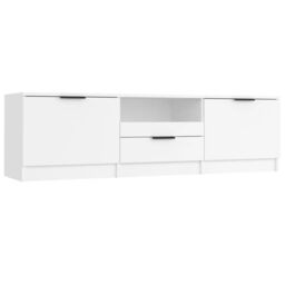 Berkfield Home TV Cabinet White 140x35x40 cm Engineered Wood - Size: 140 x 35 x 40 cm - thumbnail 2