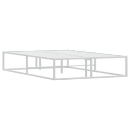 Berkfield Home Bed Frame without Mattress White 120x200 cm Metal - Size: Small Double - thumbnail 4