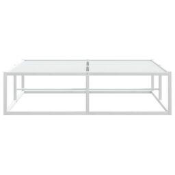 Berkfield Home Bed Frame without Mattress White 120x200 cm Metal - Size: Small Double - thumbnail 5