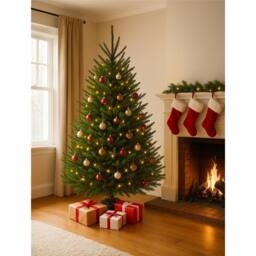 Clifton Premier Norway Spruce Christmas Tree - Fresh Cut - 1.5m - 1.75m (5 - 6ft) in Green